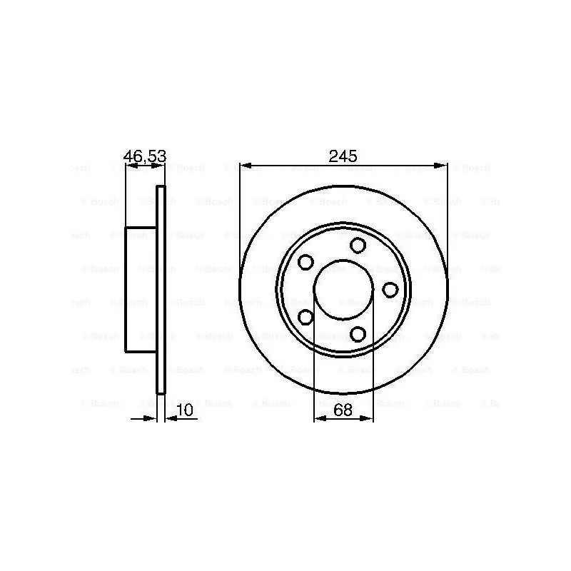 Jeu de 2 disques de frein arrière BOSCH 0 986 478 315