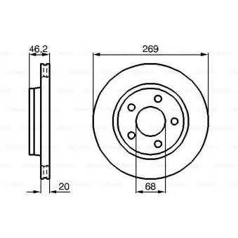 Jeu de 2 disques de frein arrière BOSCH 0 986 478 316
