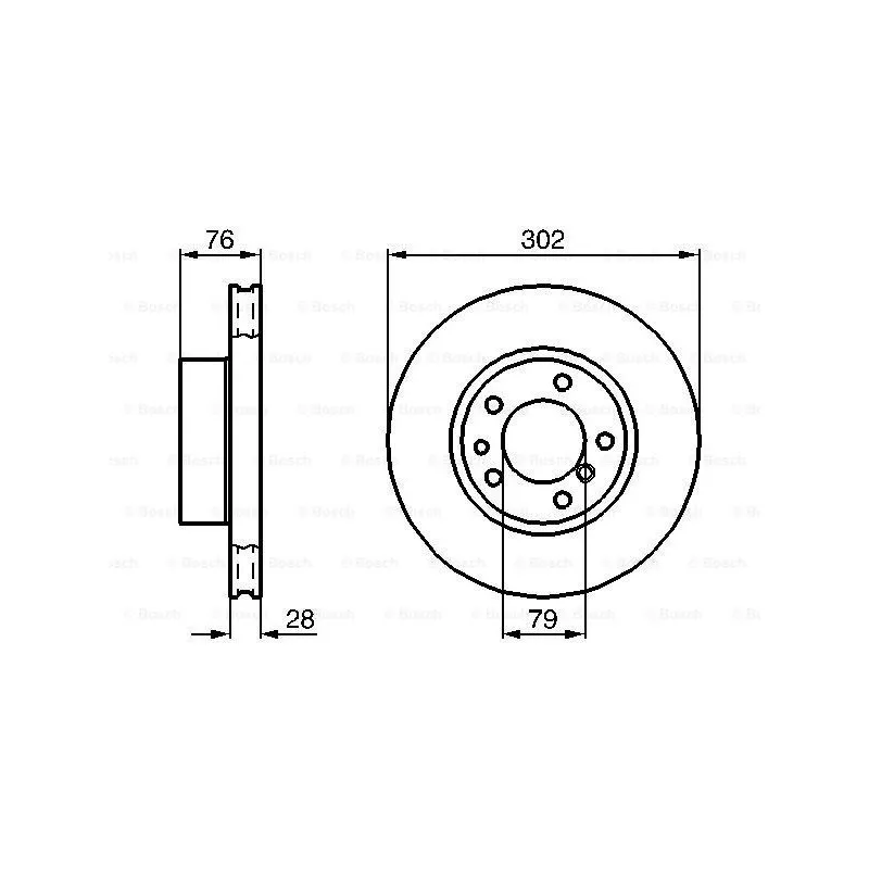Jeu de 2 disques de frein avant BOSCH 0 986 478 317