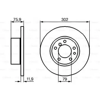 Jeu de 2 disques de frein avant BOSCH 0 986 478 319