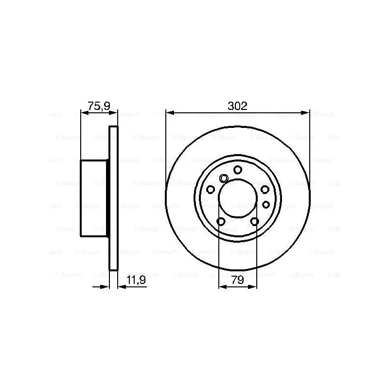 Jeu de 2 disques de frein avant BOSCH 0 986 478 319