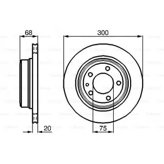 Jeu de 2 disques de frein arrière BOSCH 0 986 478 320