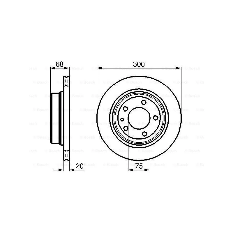 Jeu de 2 disques de frein arrière BOSCH 0 986 478 320