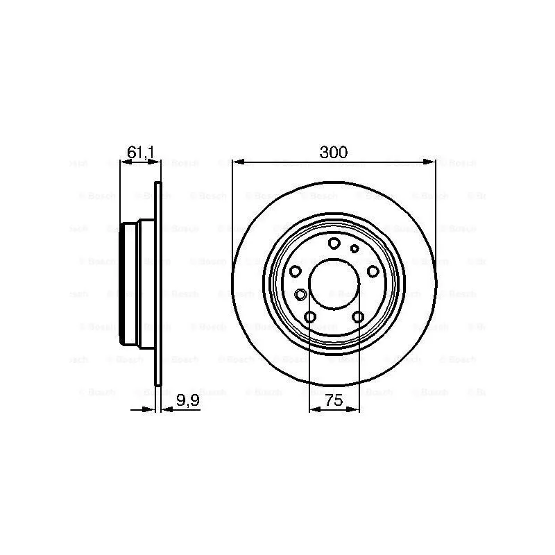 Jeu de 2 disques de frein arrière BOSCH 0 986 478 321