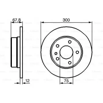 Jeu de 2 disques de frein arrière BOSCH 0 986 478 322