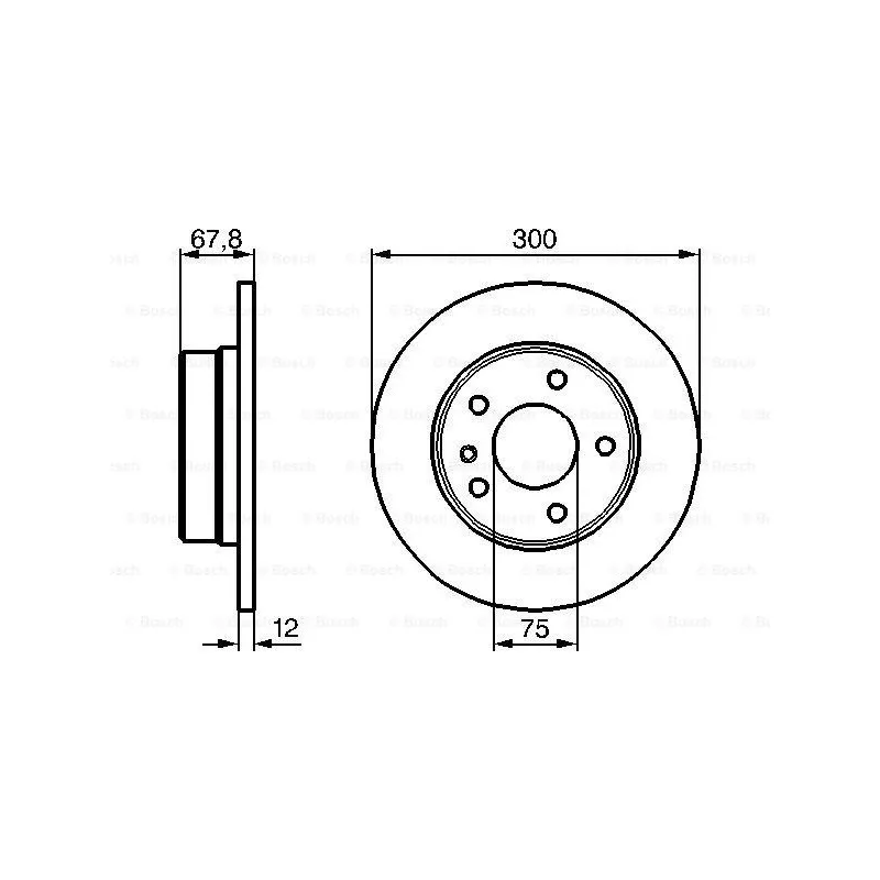 Jeu de 2 disques de frein arrière BOSCH 0 986 478 322