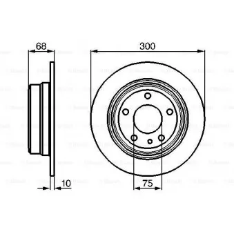 Jeu de 2 disques de frein arrière BOSCH 0 986 478 323