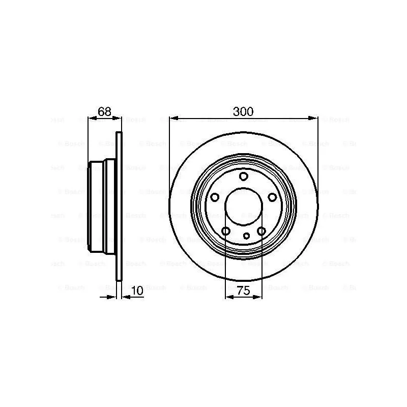 Jeu de 2 disques de frein arrière BOSCH 0 986 478 323