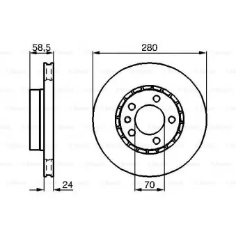 Jeu de 2 disques de frein avant BOSCH 0 986 478 326