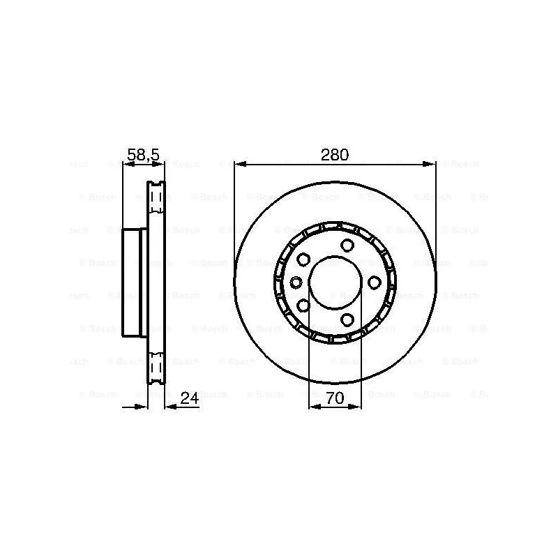 Jeu de 2 disques de frein avant BOSCH 0 986 478 326