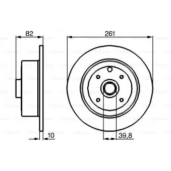 Jeu de 2 disques de frein arrière BOSCH 0 986 478 328