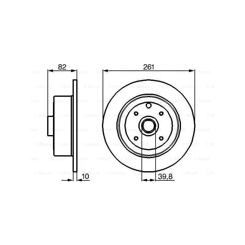 Jeu de 2 disques de frein arrière BOSCH 0 986 478 328