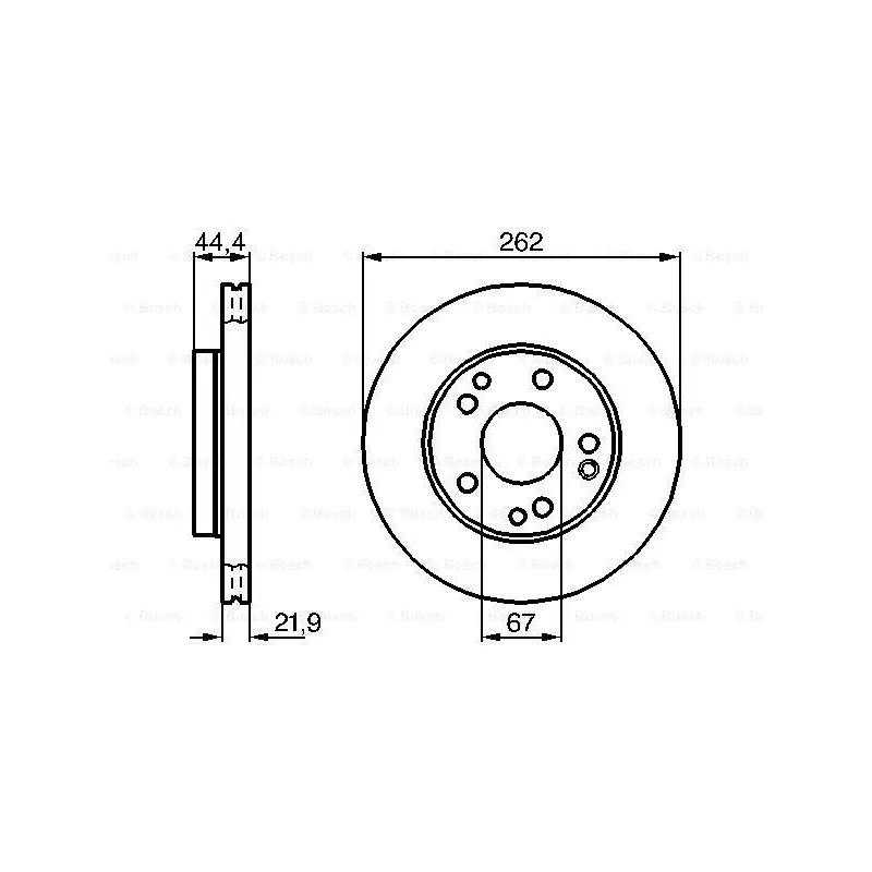 Jeu de 2 disques de frein avant BOSCH 0 986 478 330