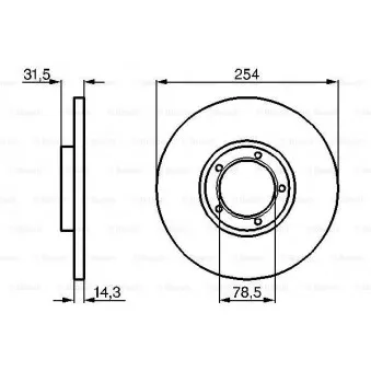 Jeu de 2 disques de frein avant BOSCH 0 986 478 345
