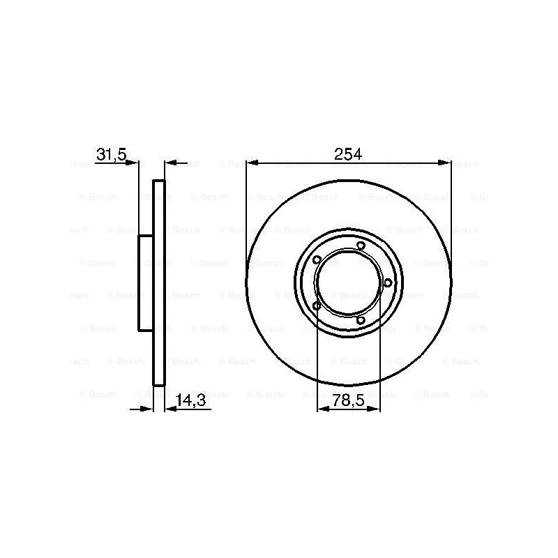 Jeu de 2 disques de frein avant BOSCH 0 986 478 345