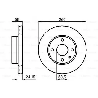 Jeu de 2 disques de frein avant BOSCH 0 986 478 346