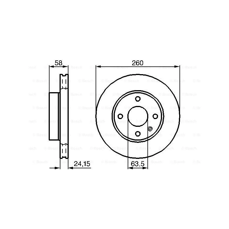 Jeu de 2 disques de frein avant BOSCH 0 986 478 346