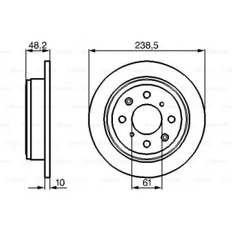 Jeu de 2 disques de frein arrière BOSCH 0 986 478 350