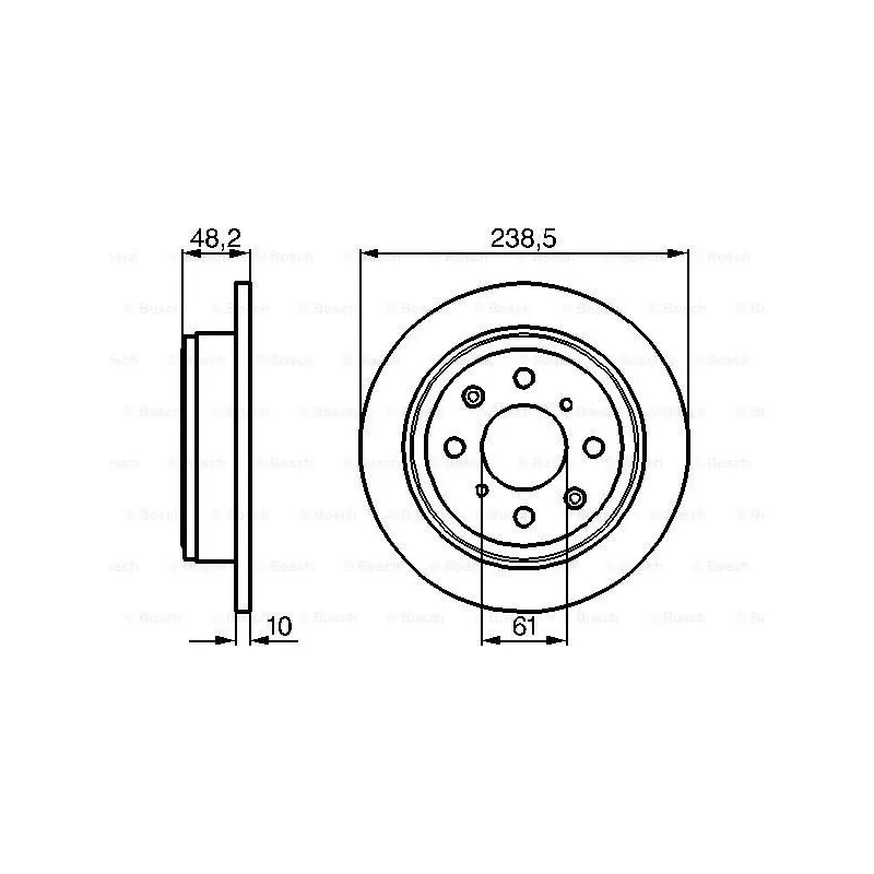 Jeu de 2 disques de frein arrière BOSCH 0 986 478 350