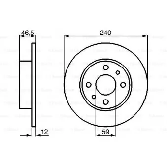 Jeu de 2 disques de frein avant BOSCH 0 986 478 353