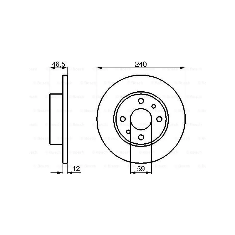 Jeu de 2 disques de frein avant BOSCH 0 986 478 353