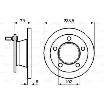 Jeu de 2 disques de frein avant BOSCH 0 986 478 357