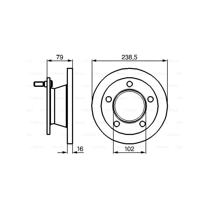 Jeu de 2 disques de frein avant BOSCH 0 986 478 357