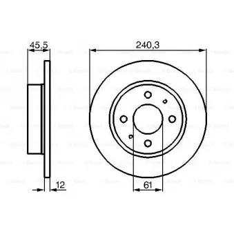 Jeu de 2 disques de frein avant BOSCH 0 986 478 368