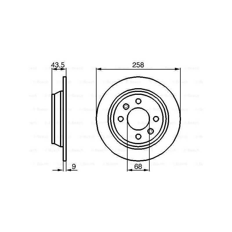 Jeu de 2 disques de frein arrière BOSCH 0 986 478 374