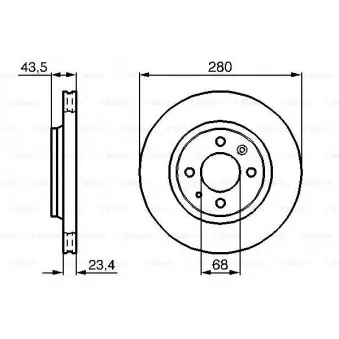 Jeu de 2 disques de frein avant BOSCH