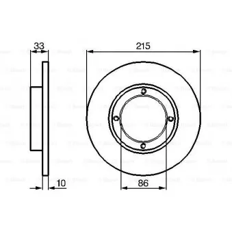 Jeu de 2 disques de frein avant BOSCH 0 986 478 376