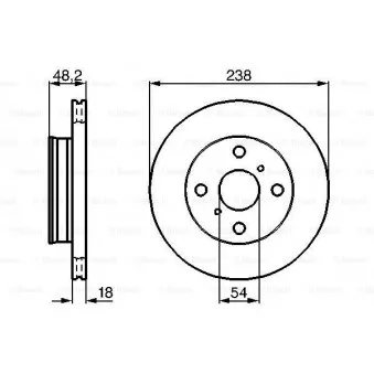 Jeu de 2 disques de frein avant BOSCH 0 986 478 385