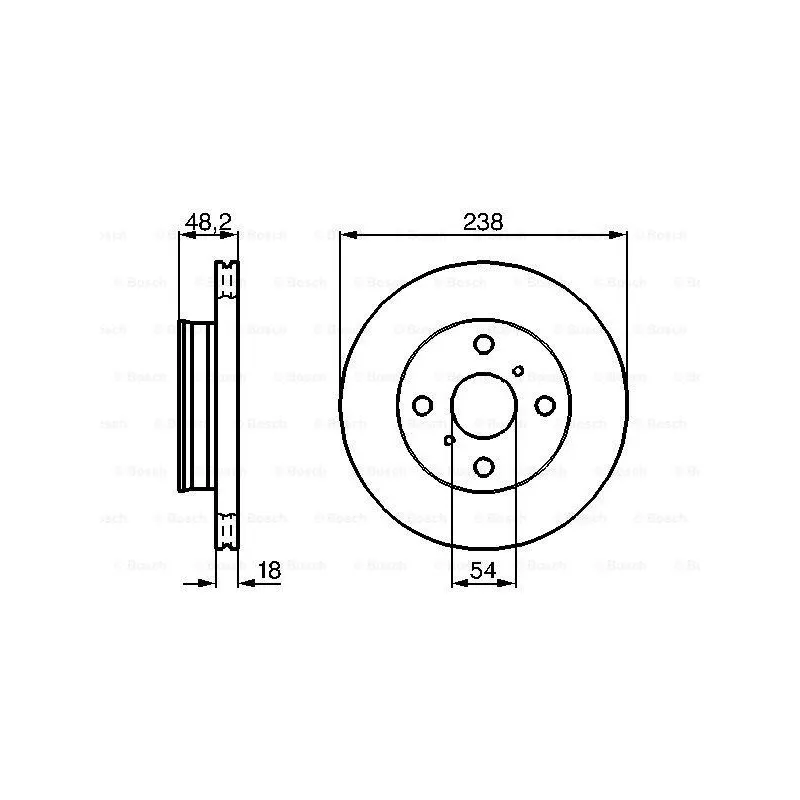 Jeu de 2 disques de frein avant BOSCH 0 986 478 385