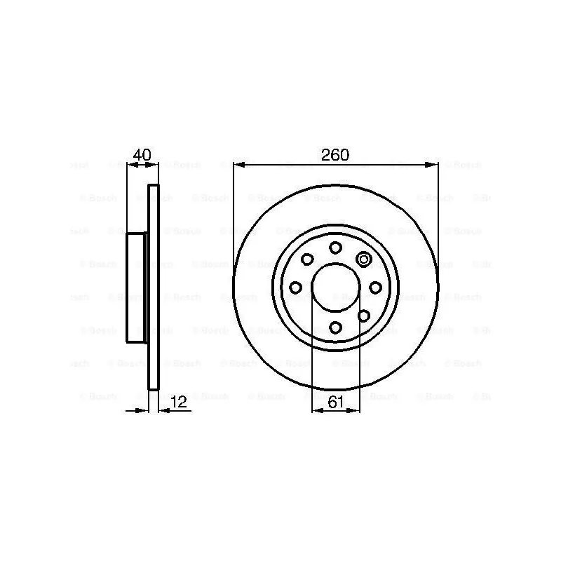 Jeu de 2 disques de frein avant BOSCH 0 986 478 386
