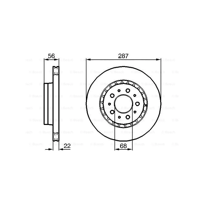 Jeu de 2 disques de frein avant BOSCH 0 986 478 388