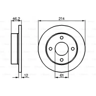 Jeu de 2 disques de frein avant BOSCH 0 986 478 389