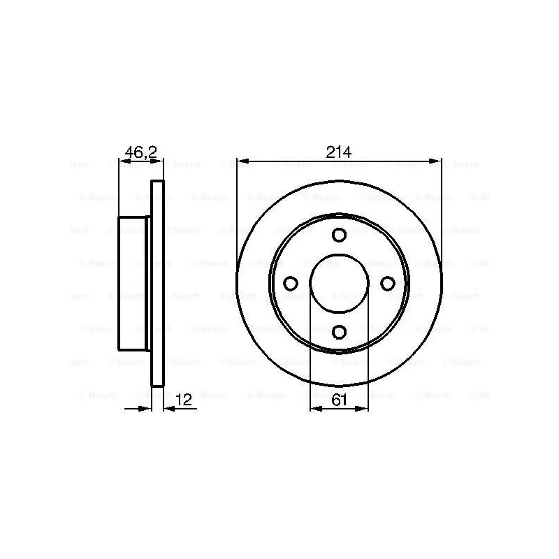 Jeu de 2 disques de frein avant BOSCH 0 986 478 389