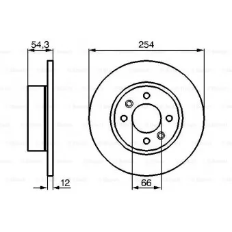 Jeu de 2 disques de frein arrière BOSCH 0 986 478 390