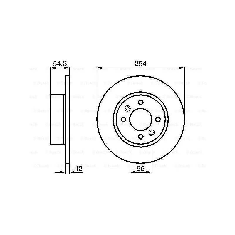 Jeu de 2 disques de frein arrière BOSCH 0 986 478 390
