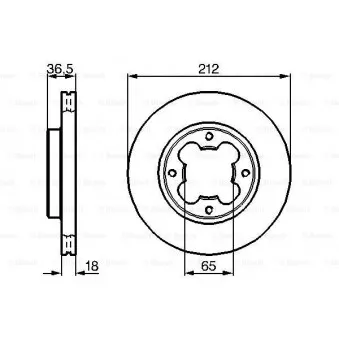 Jeu de 2 disques de frein avant BOSCH 0 986 478 392