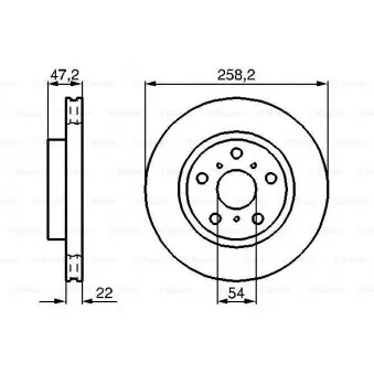 Jeu de 2 disques de frein avant BOSCH 0 986 478 396
