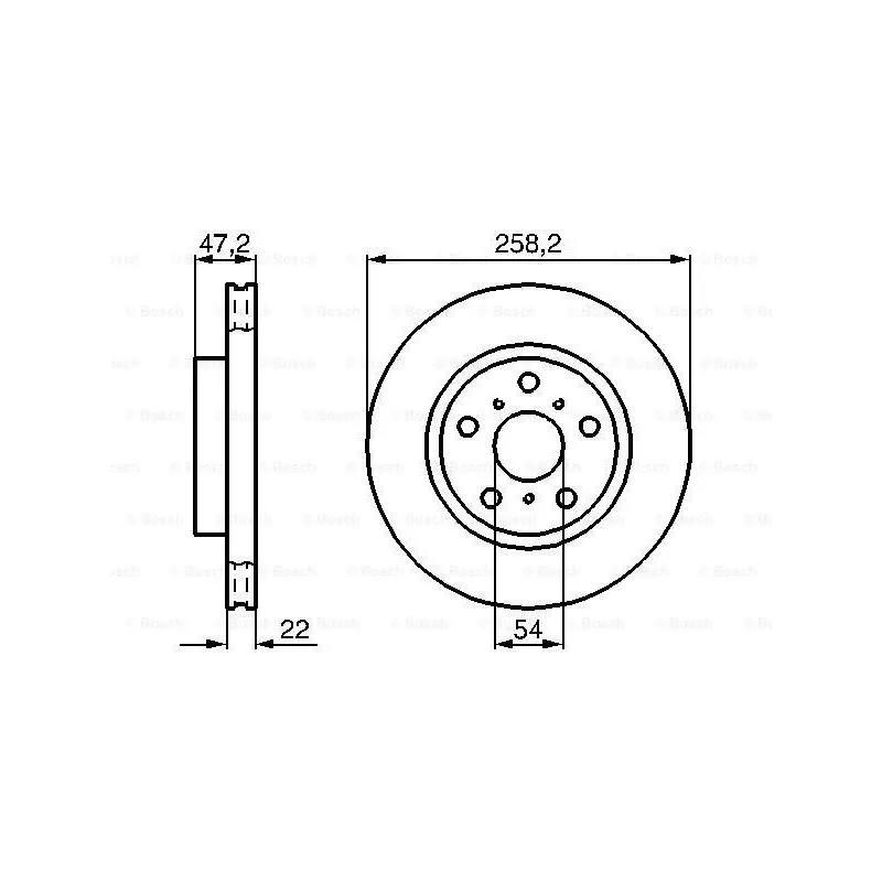 Jeu de 2 disques de frein avant BOSCH 0 986 478 396