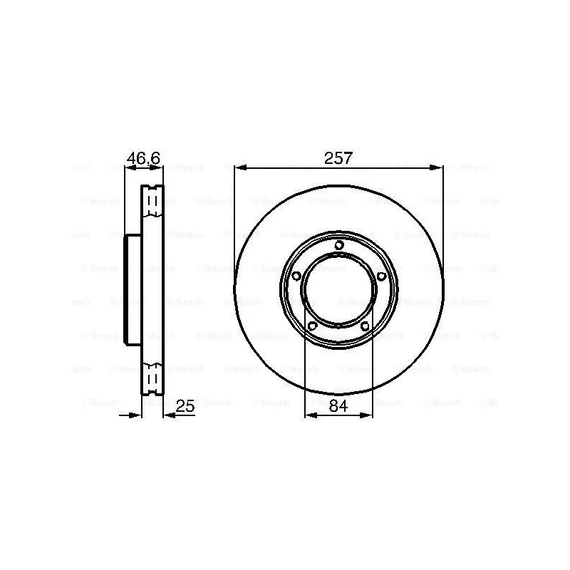 Jeu de 2 disques de frein avant BOSCH 0 986 478 397