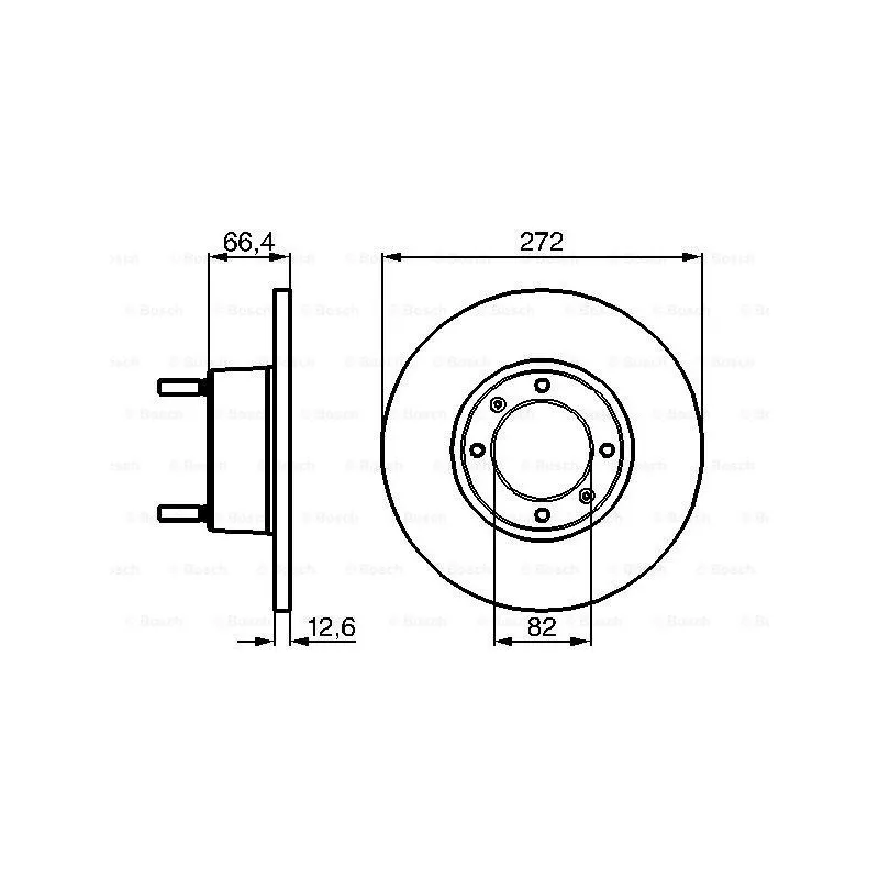 Jeu de 2 disques de frein avant BOSCH 0 986 478 402