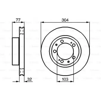 Disque de frein avant droit BOSCH 0 986 478 409