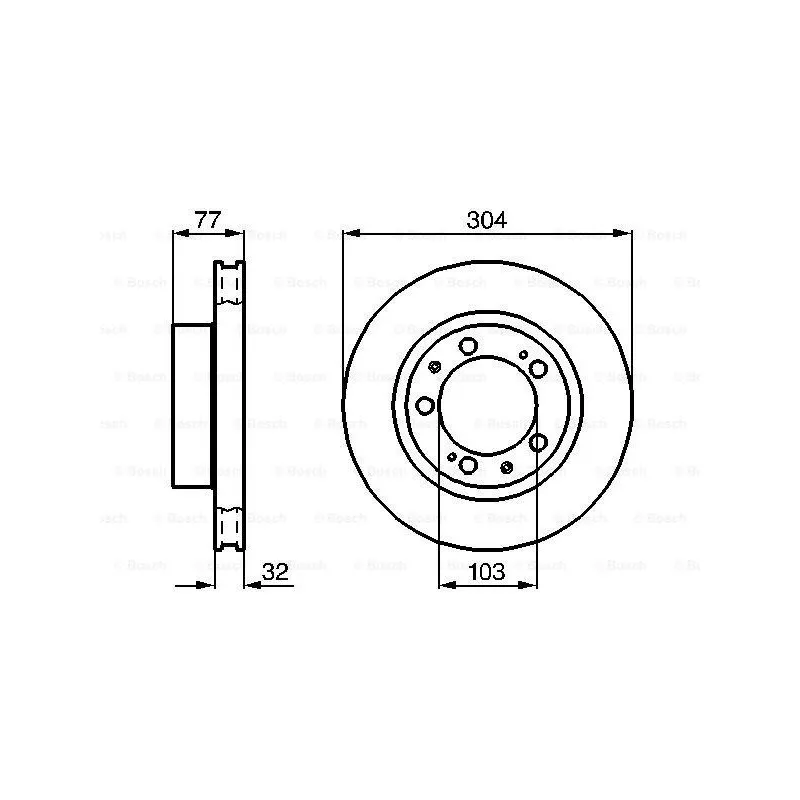 Disque de frein avant droit BOSCH 0 986 478 409