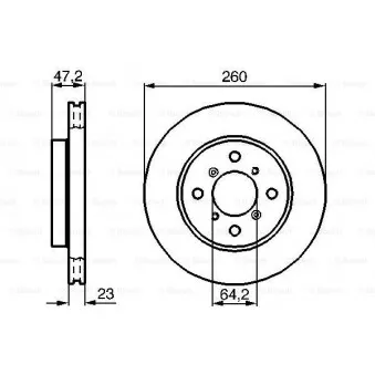 Jeu de 2 disques de frein avant BOSCH 0 986 478 415