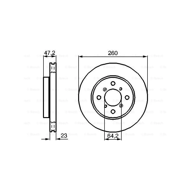 Jeu de 2 disques de frein avant BOSCH 0 986 478 415