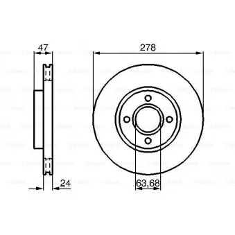 Jeu de 2 disques de frein avant BOSCH 0 986 478 427