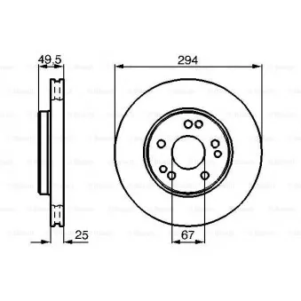 Jeu de 2 disques de frein avant BOSCH 0 986 478 428